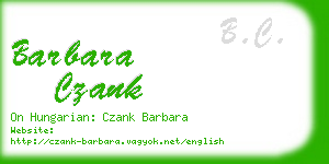 barbara czank business card